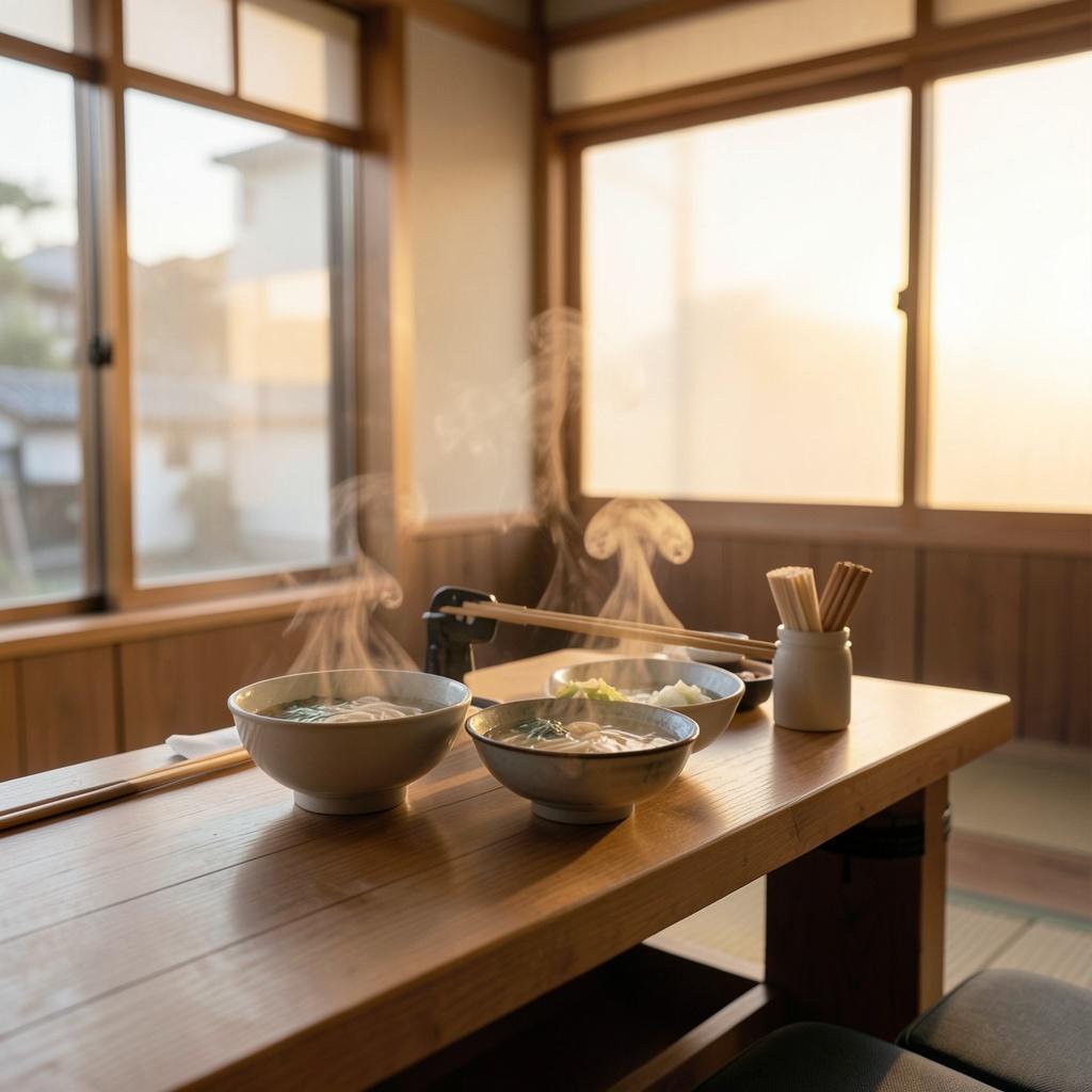 ラーメン・湯気・朝・フロート のイメージ