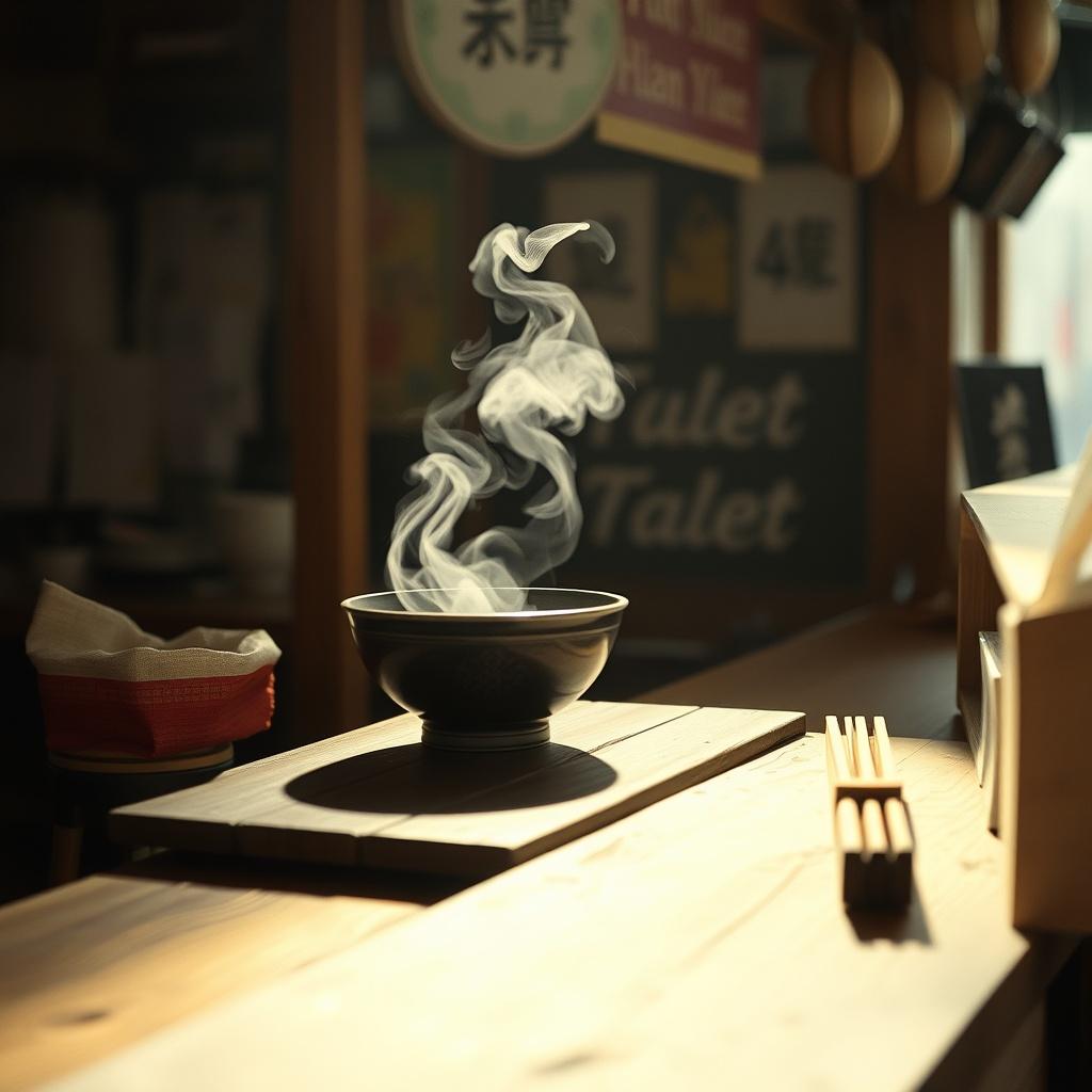 ラーメン・湯気・朝・ドリフト のイメージ