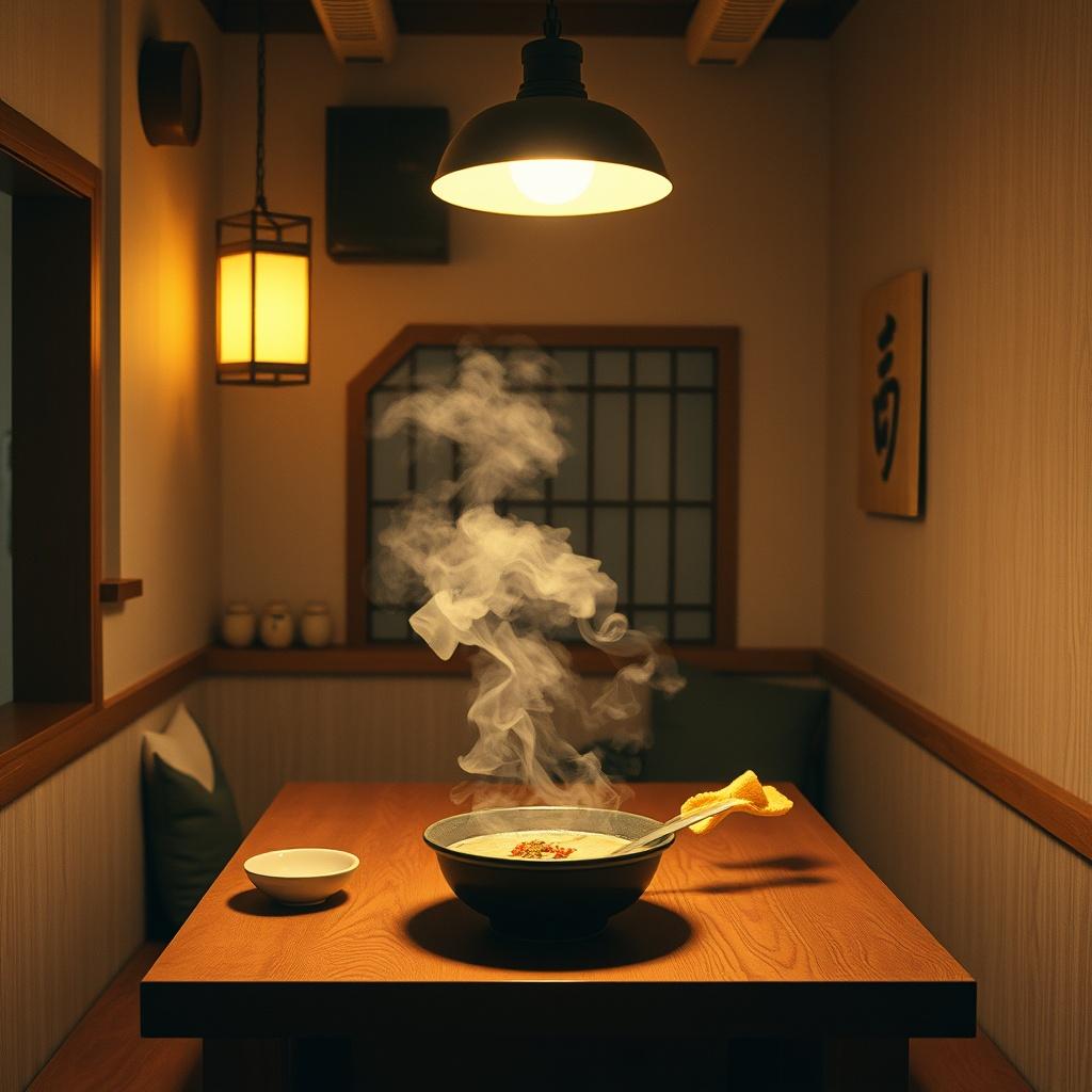 ラーメン・湯気・Table のイメージ