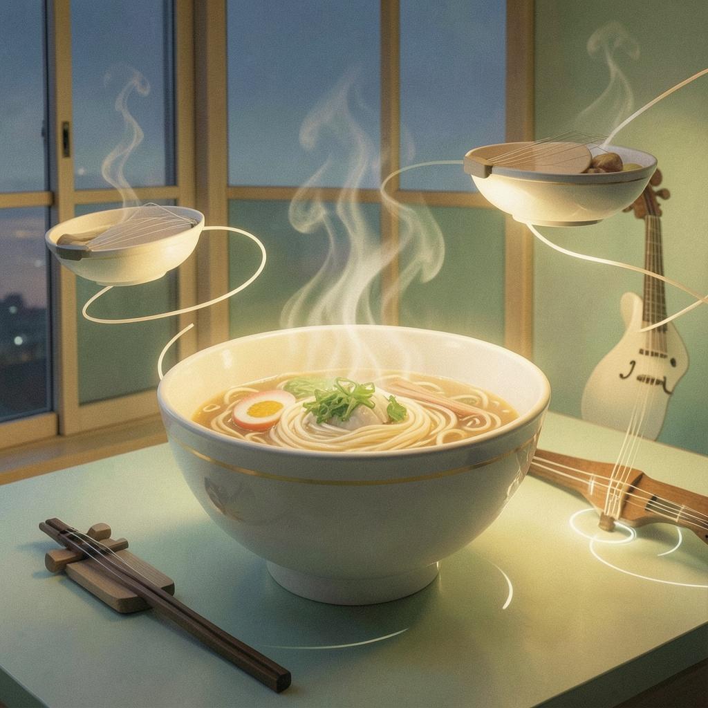 ラーメン・湯気・ドリフト のイメージ