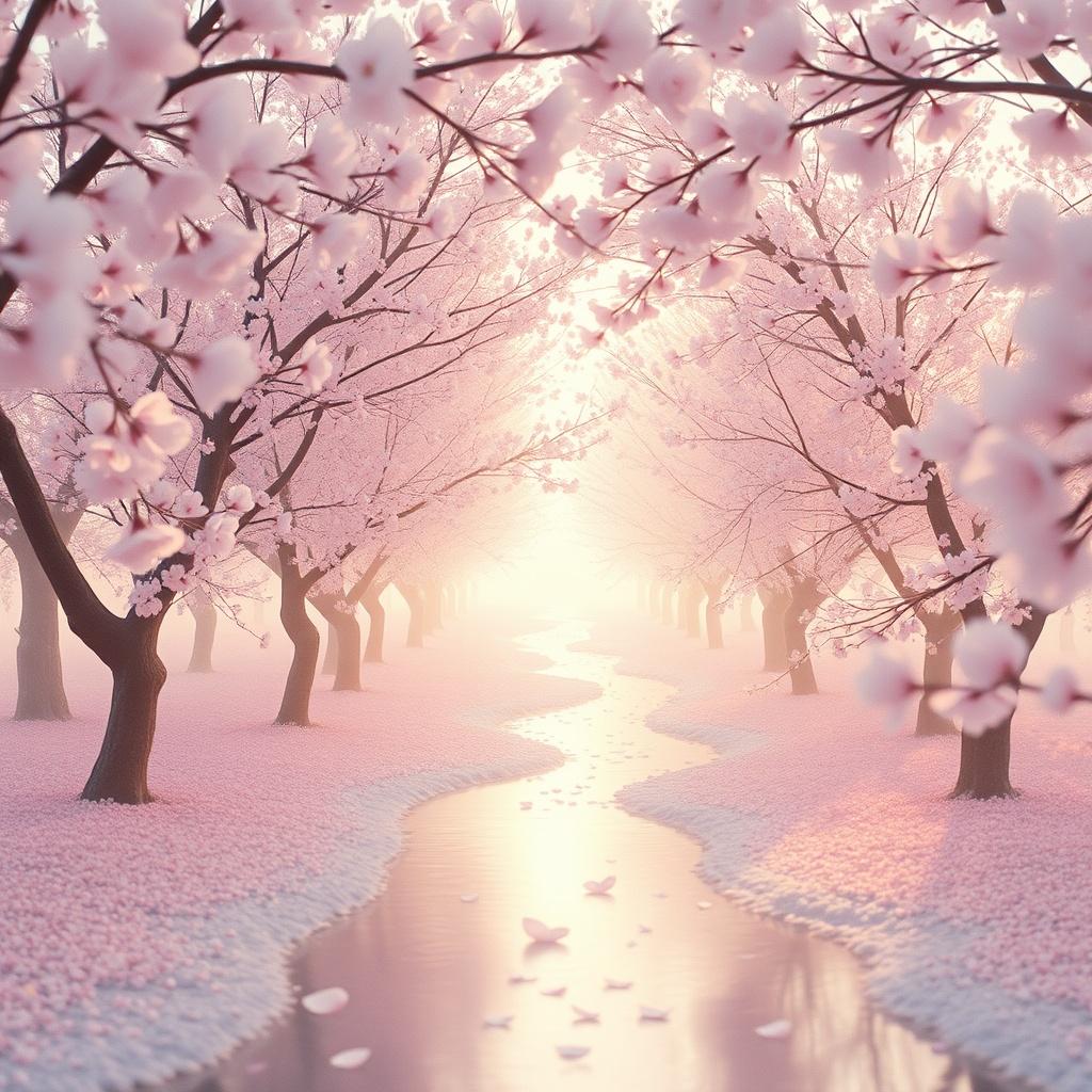 桜・朝・道 のイメージ