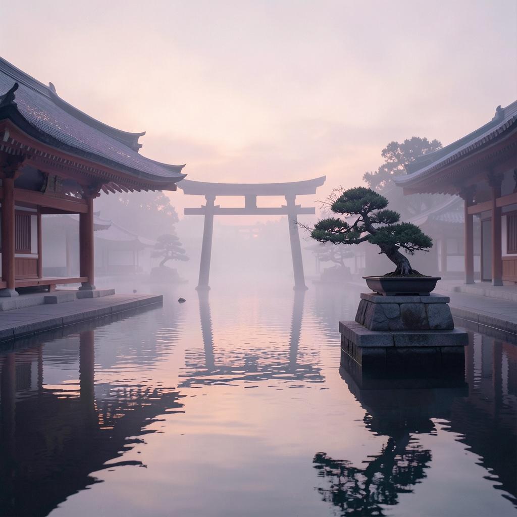 桜・寺院・道・ドリフト のイメージ
