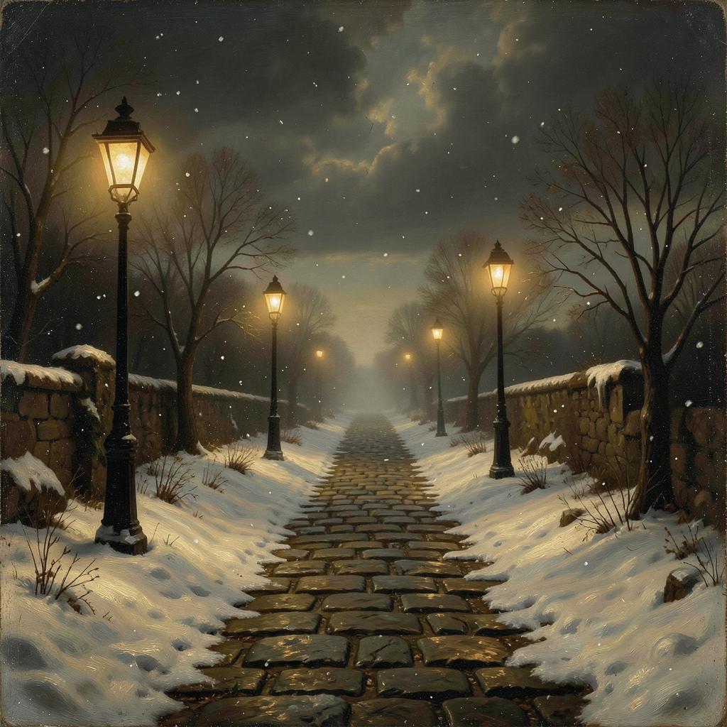 【冬洋楽】Streetlights in Snow のイメージ