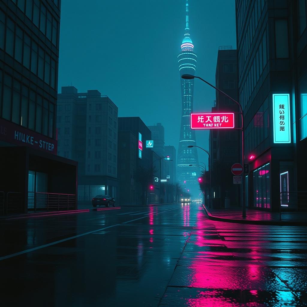 ネオン・After・雨・テンション のイメージ