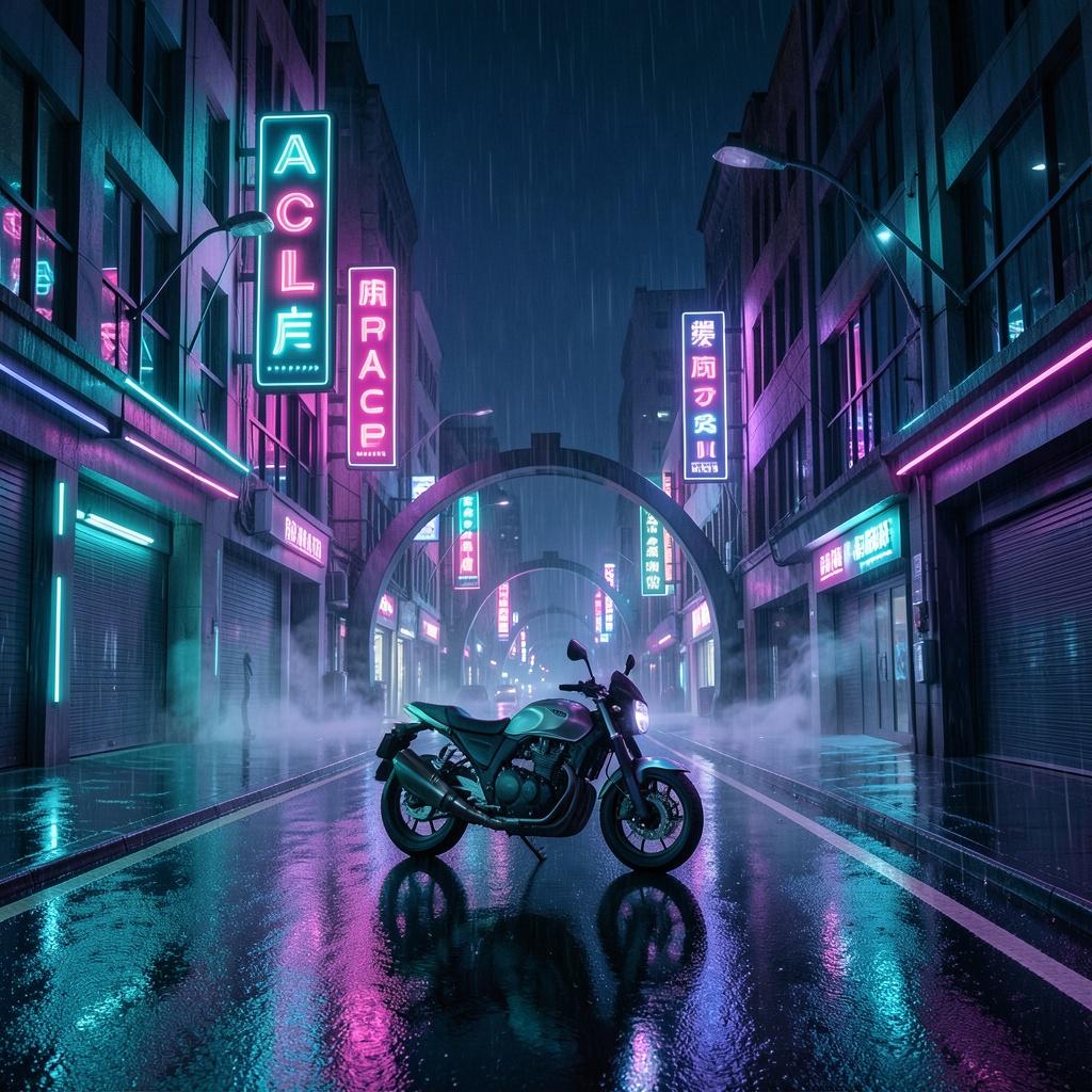 ネオン・雨・Drive のイメージ