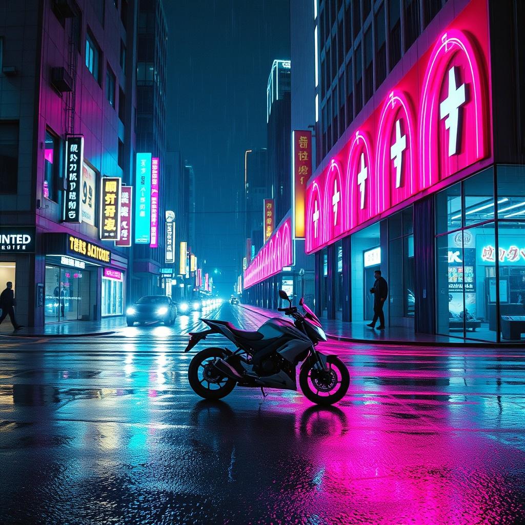 ネオン・雨・Drive・テンション のイメージ