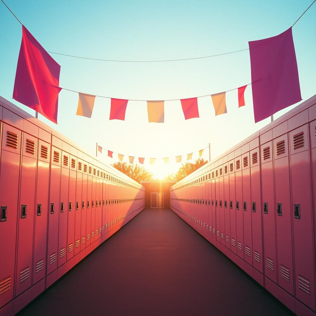 Sunlit・学校・走り・テンション のイメージ