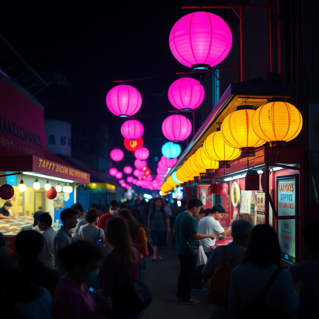 Yatai・Takoyaki・夜・シグナル のイメージ