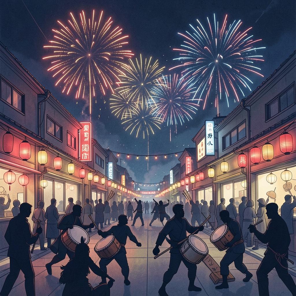 Fireworks・at・the・祭り・小川 のイメージ