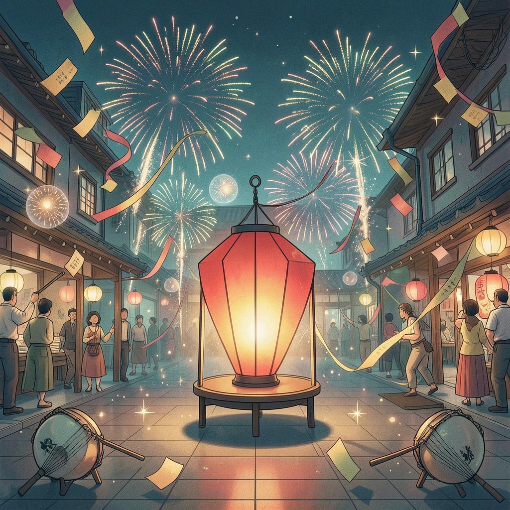 Lantern・Fireworks・小川 のイメージ
