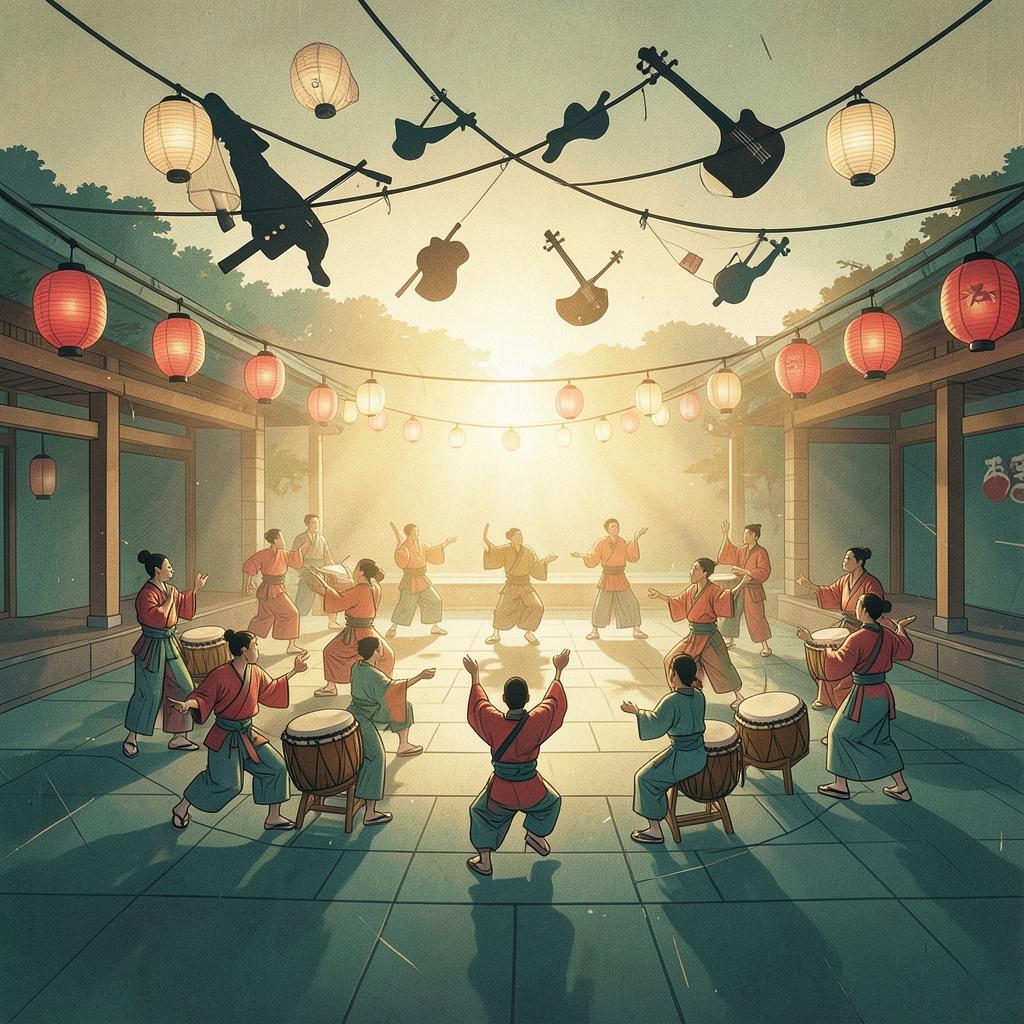 盆踊りの輪 のイメージ