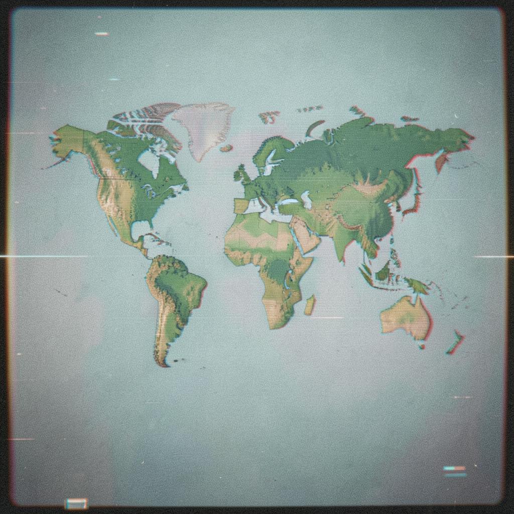 【ゲーム】16bitの世界地図に のイメージ