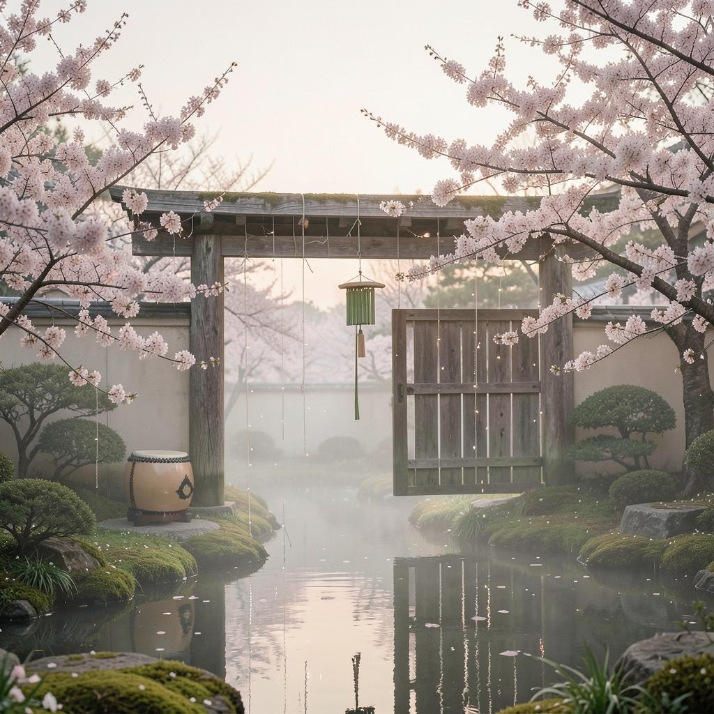 桜・花・Courtyard・桜吹雪 のイメージ