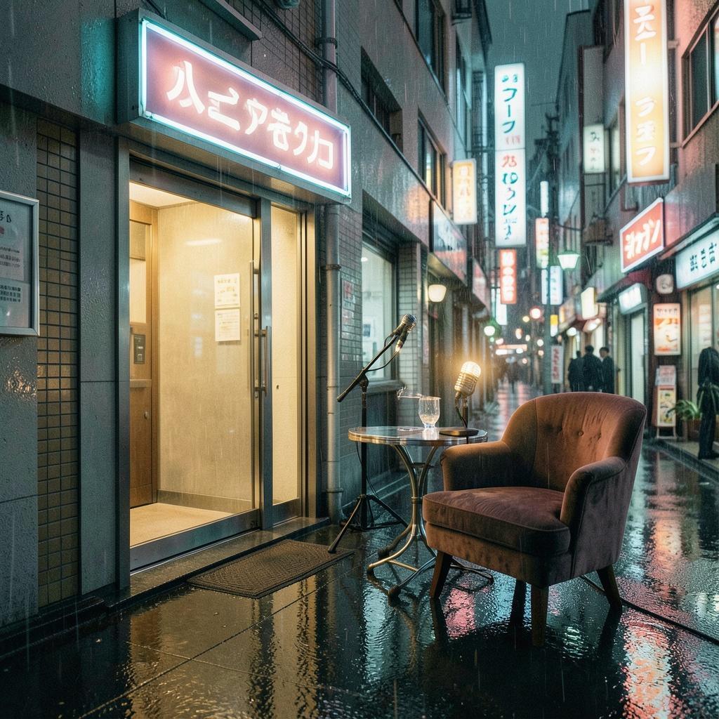 渋谷・雨・Check・ブルー のイメージ