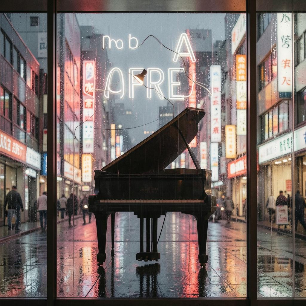 渋谷・雨・窓・ブルー のイメージ