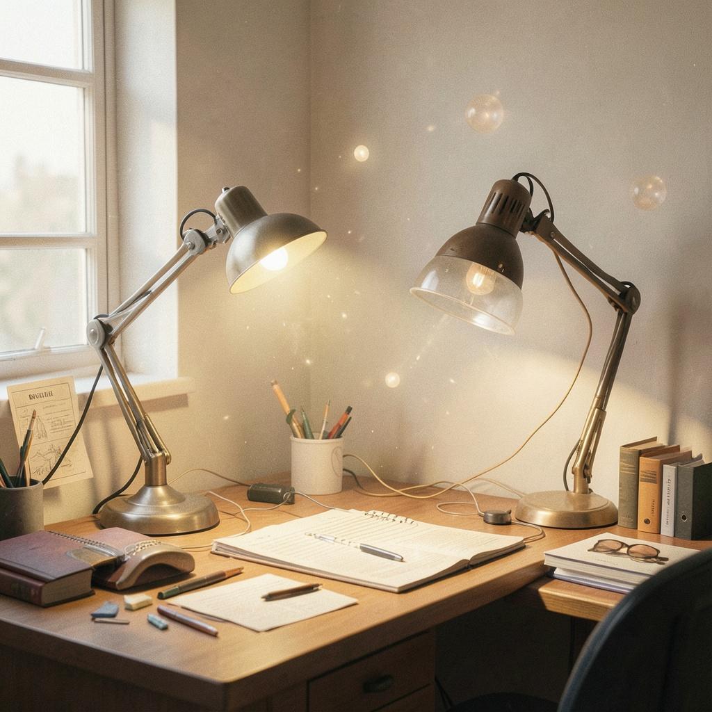 Desk・Lamp・漂い・チル のイメージ