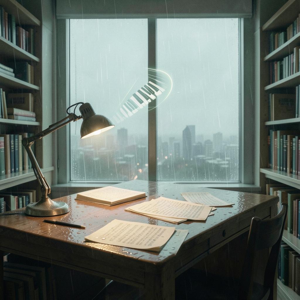 Rainy・Desk・音符・デスク のイメージ