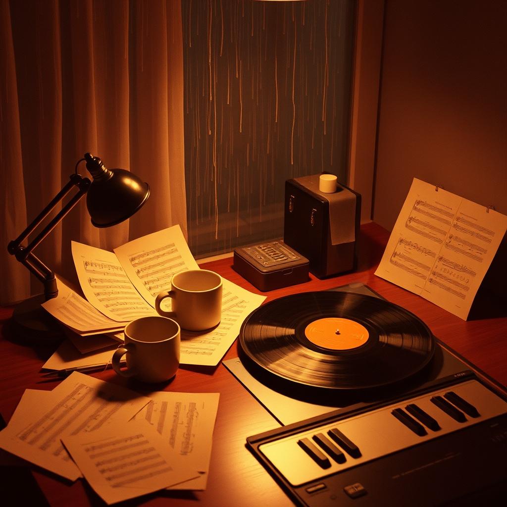 Rainy・Desk・音符 のイメージ