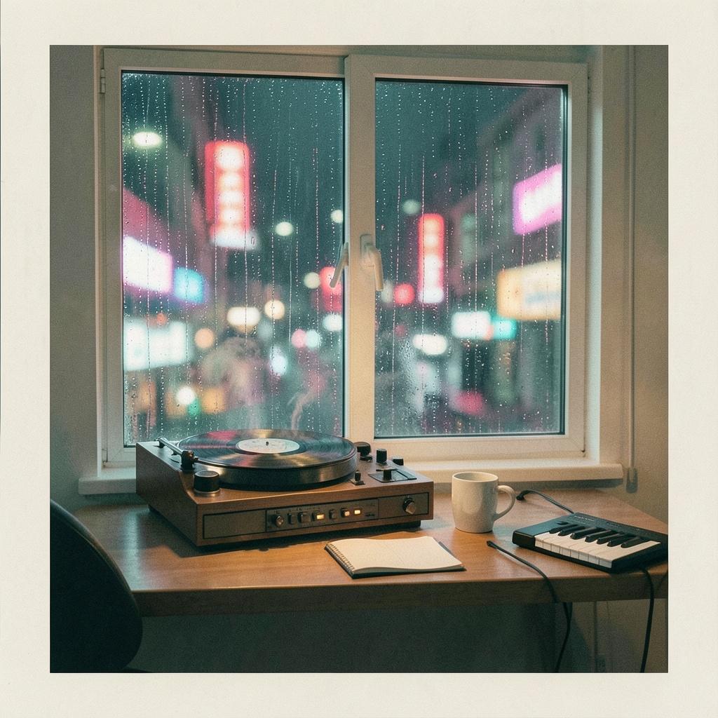 Rainy・Study・窓・コーヒー のイメージ