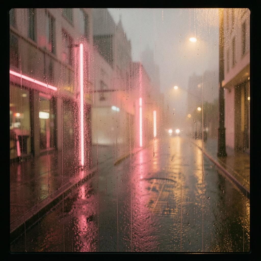 Rainy・窓・音符・デスク のイメージ
