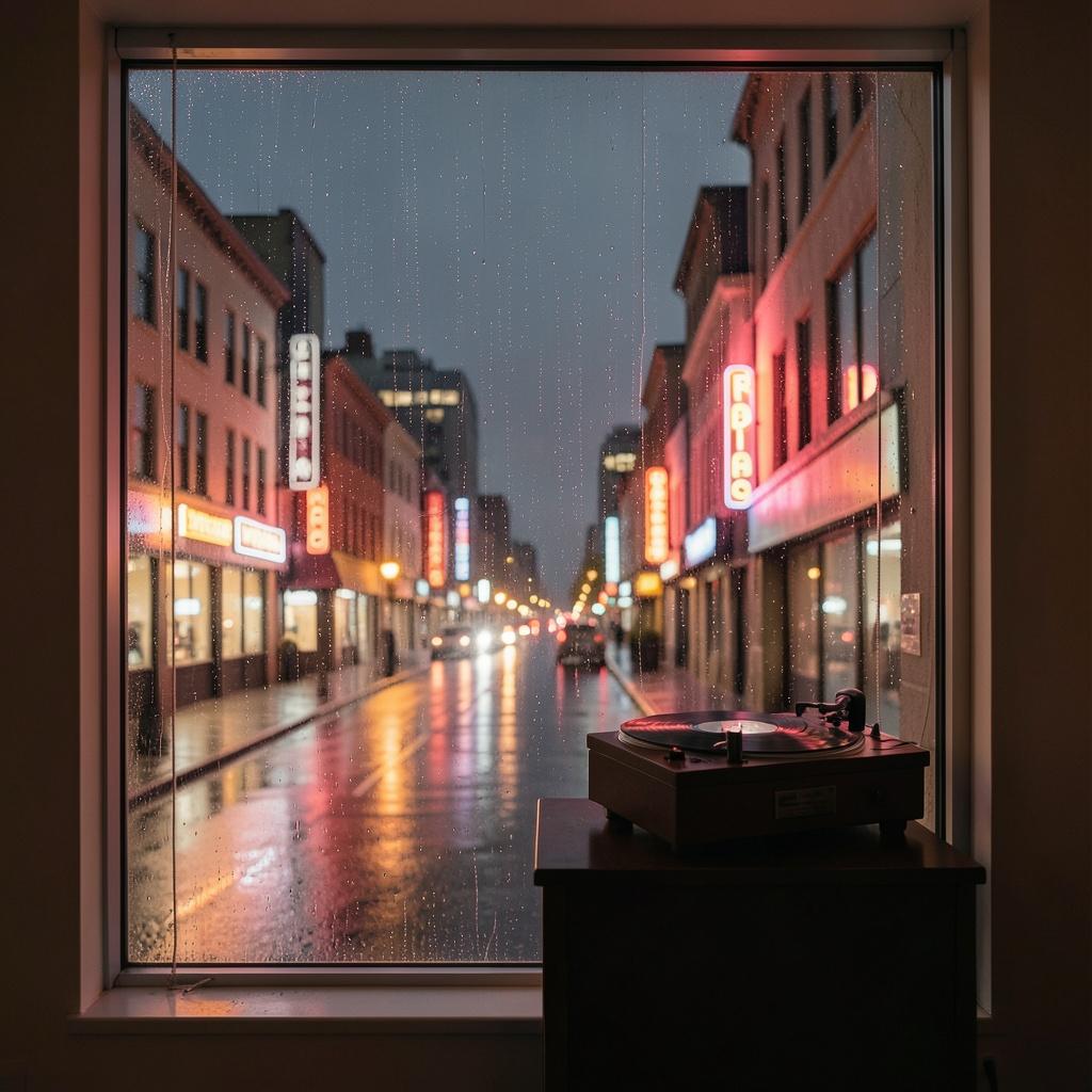 Rainy・窓・音符 のイメージ