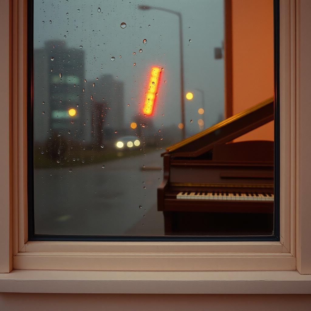 Rainy・窓・音符・レコード のイメージ