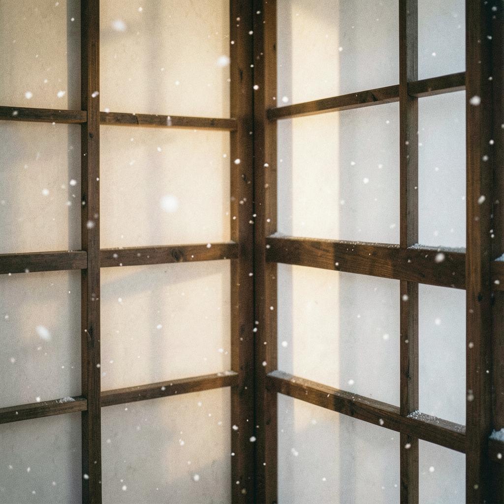 障子越しの雪 のイメージ