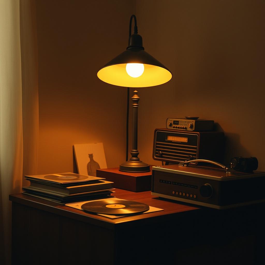 Desk・Lamp・漂い・カセット のイメージ