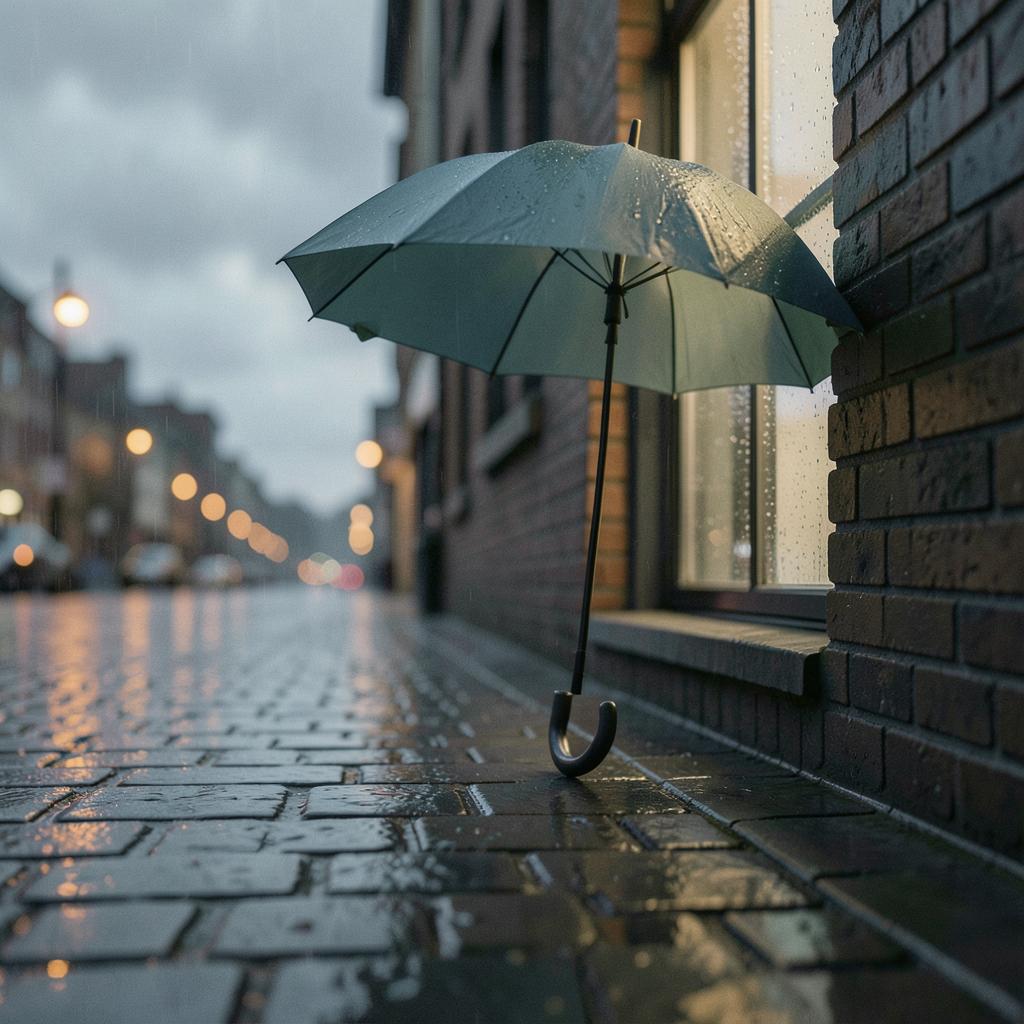 雨の街を歩くシーンに Ⅱ のイメージ