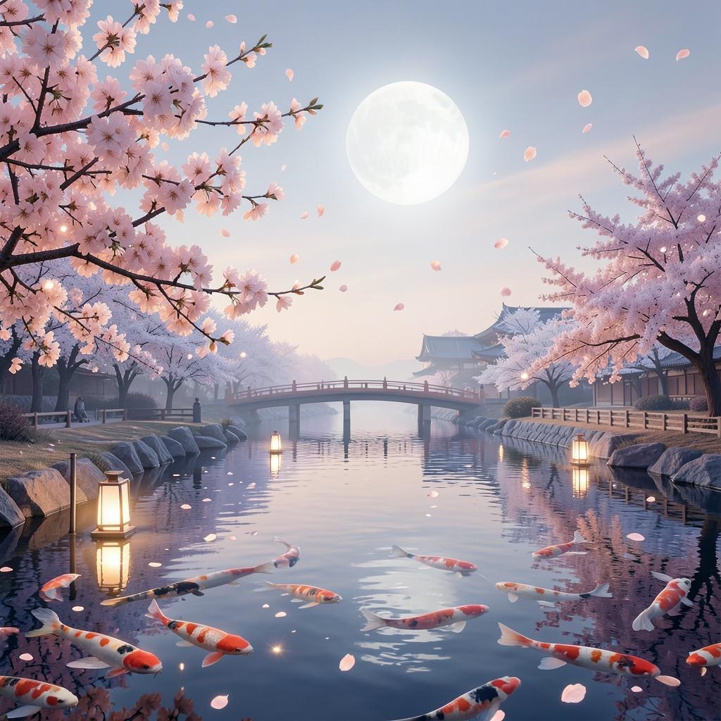 幻想的な桜の花見シーンに のイメージ