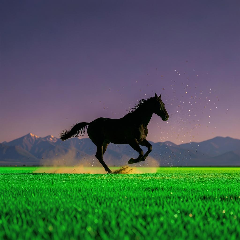 大草原を馬で駆けるシーンに Ⅲ のイメージ
