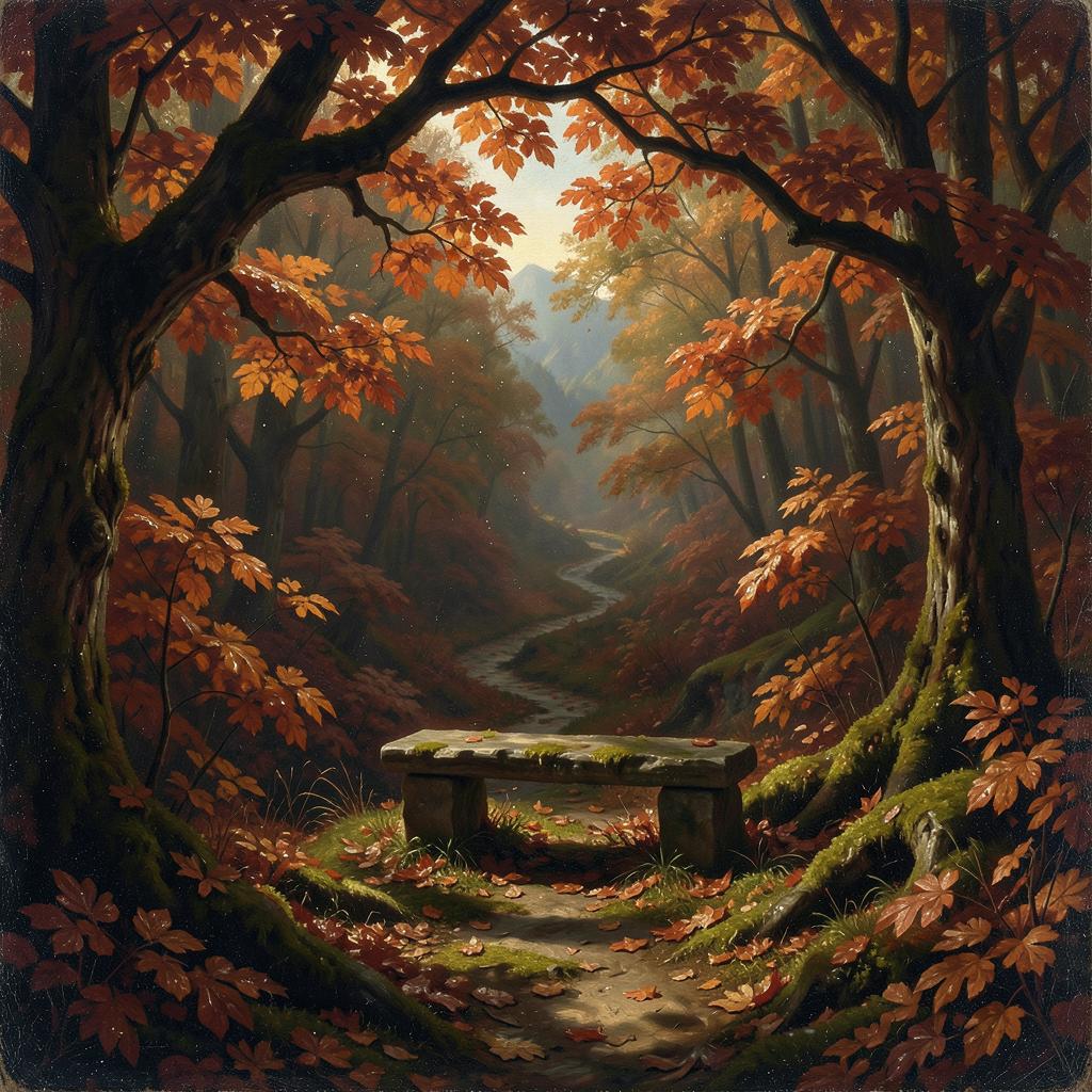 【秋】紅葉が色づく山道に のイメージ