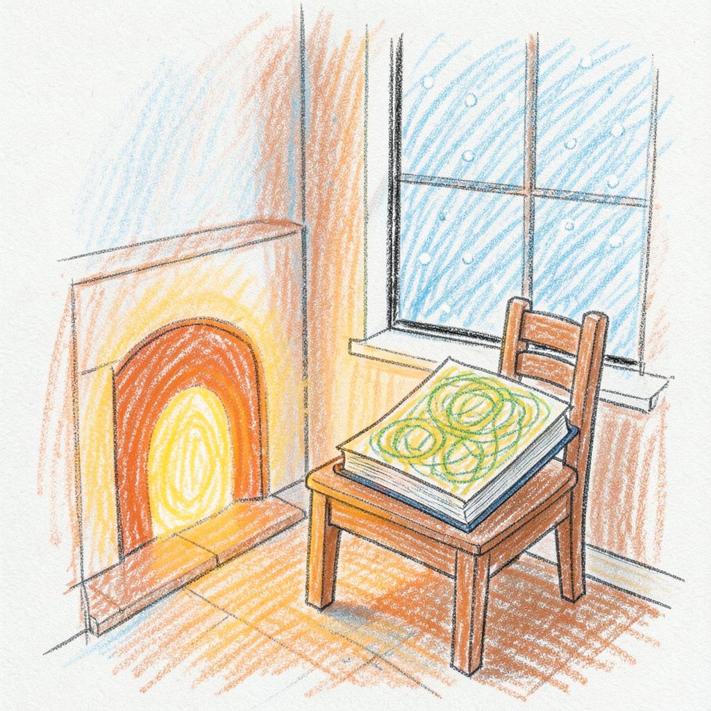 【冬】雪の日の読書 Ⅱ のイメージ