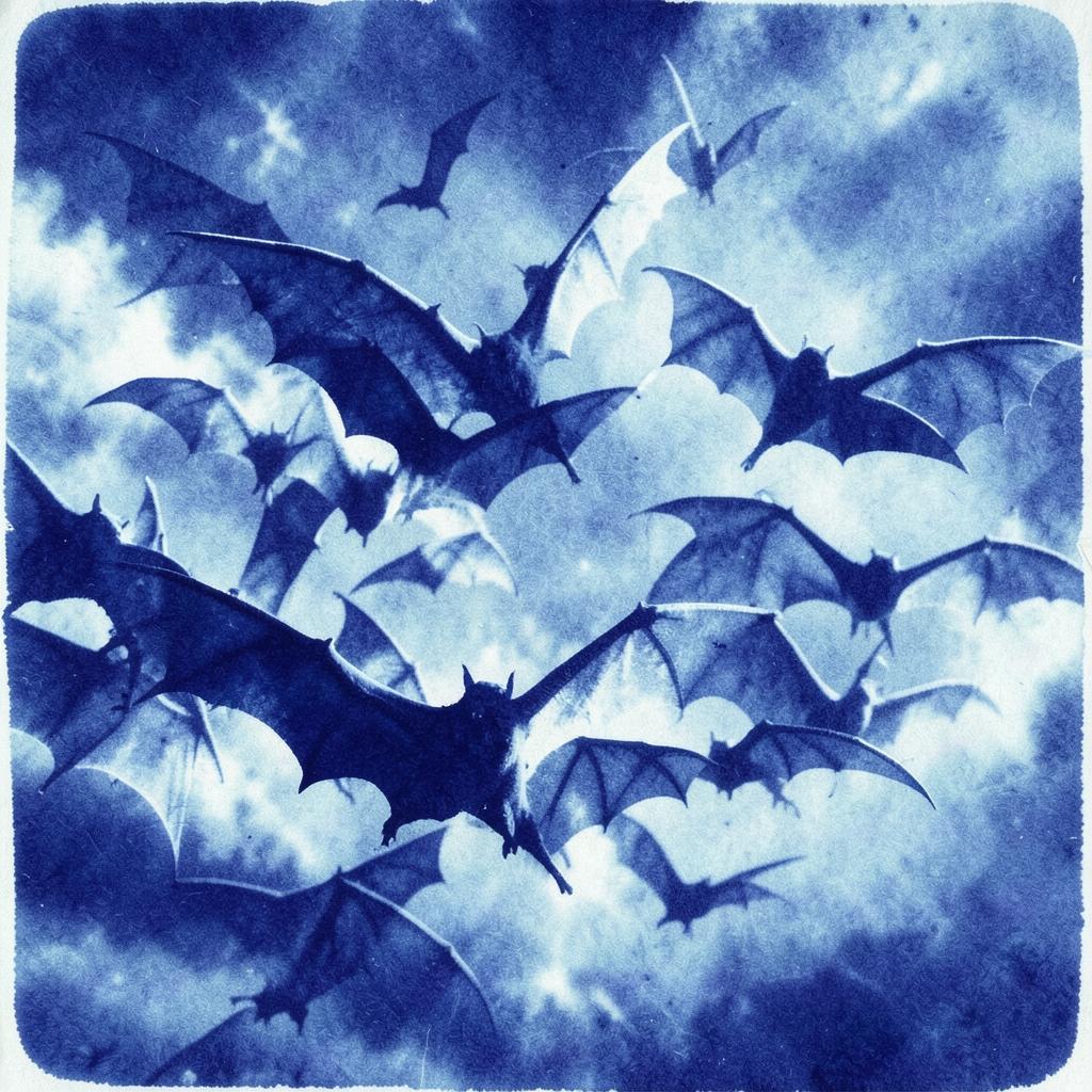 【ハロウィン】こうもりの群れ のイメージ