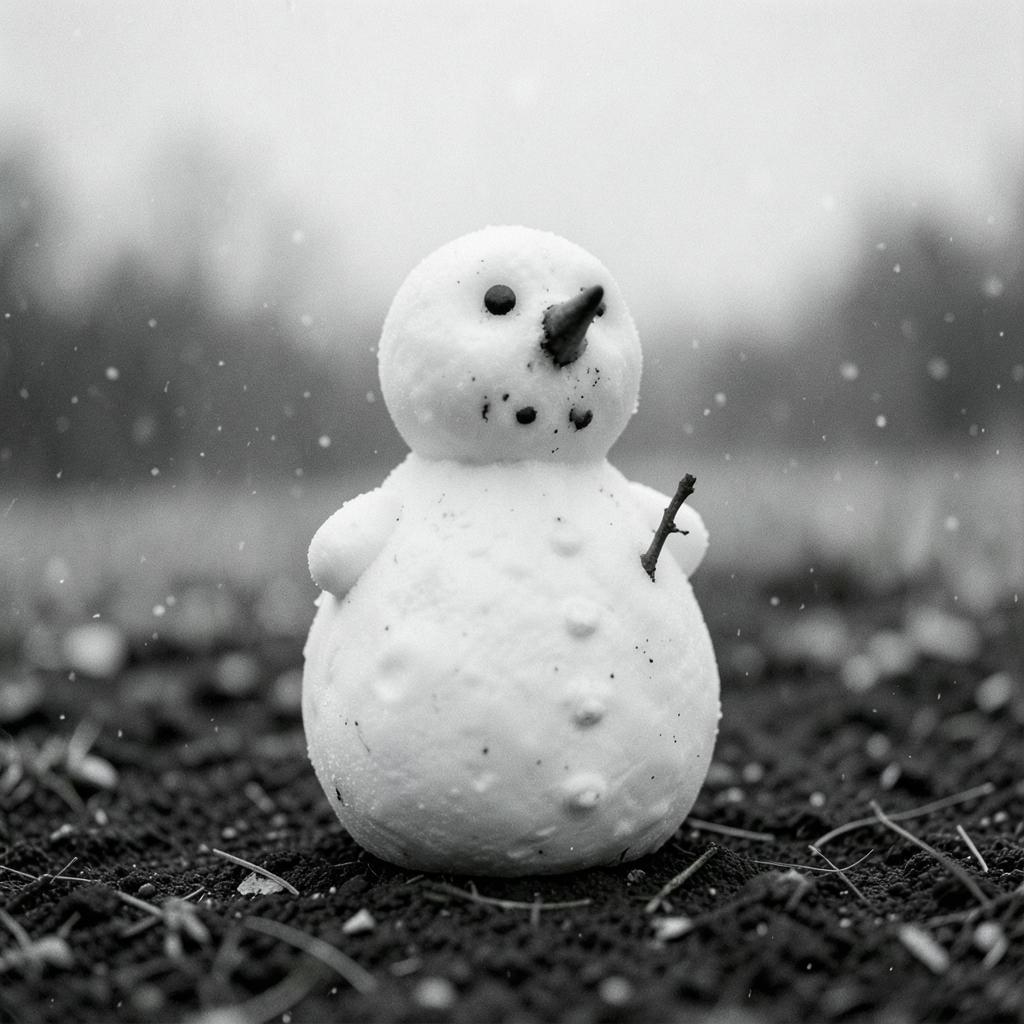 【冬】雪だるまの午後 のイメージ