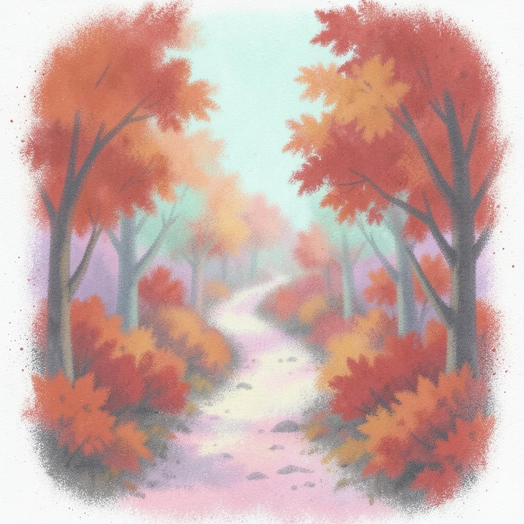 【秋】紅葉の山道 のイメージ
