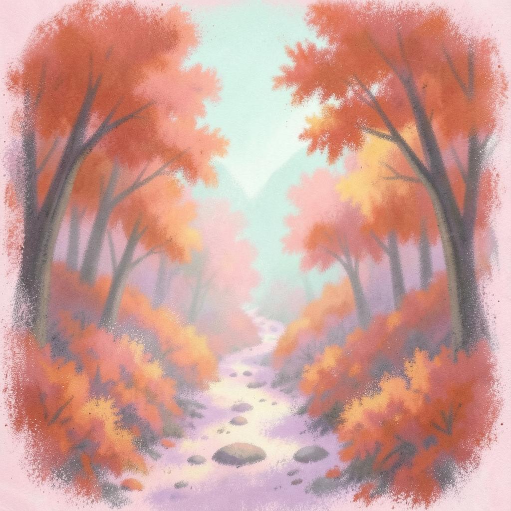 【秋】紅葉の山道 Ⅱ のイメージ