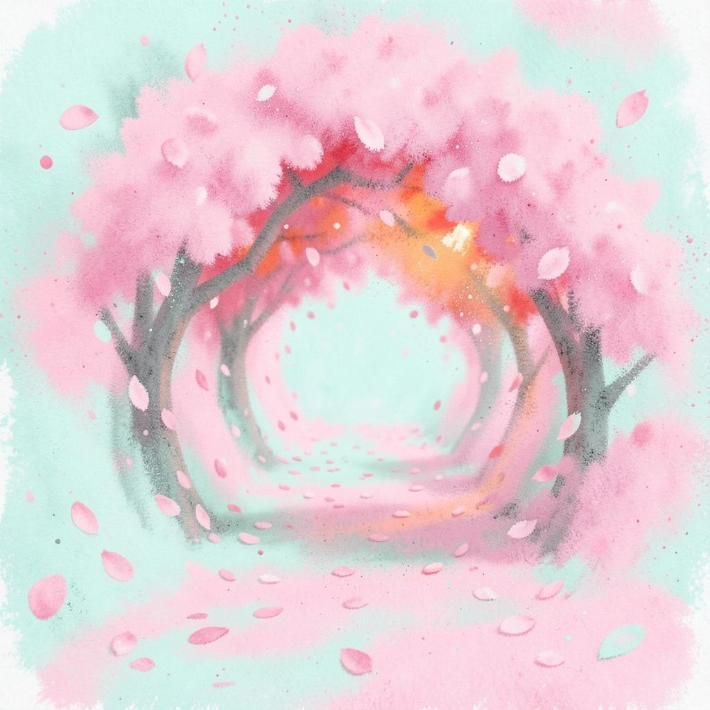 【入学】桜のトンネル のイメージ