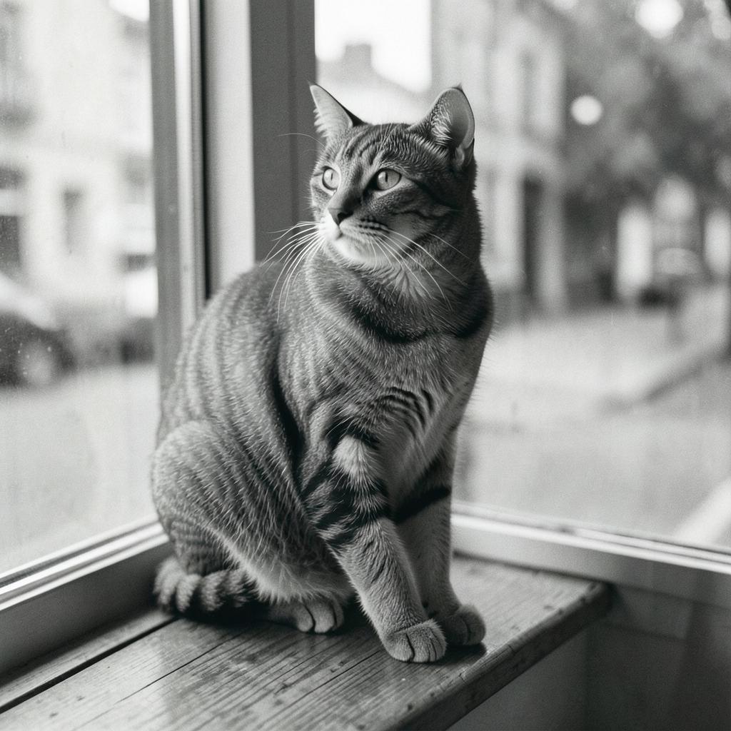 【ペット動画用】窓の外を眺める猫に のイメージ