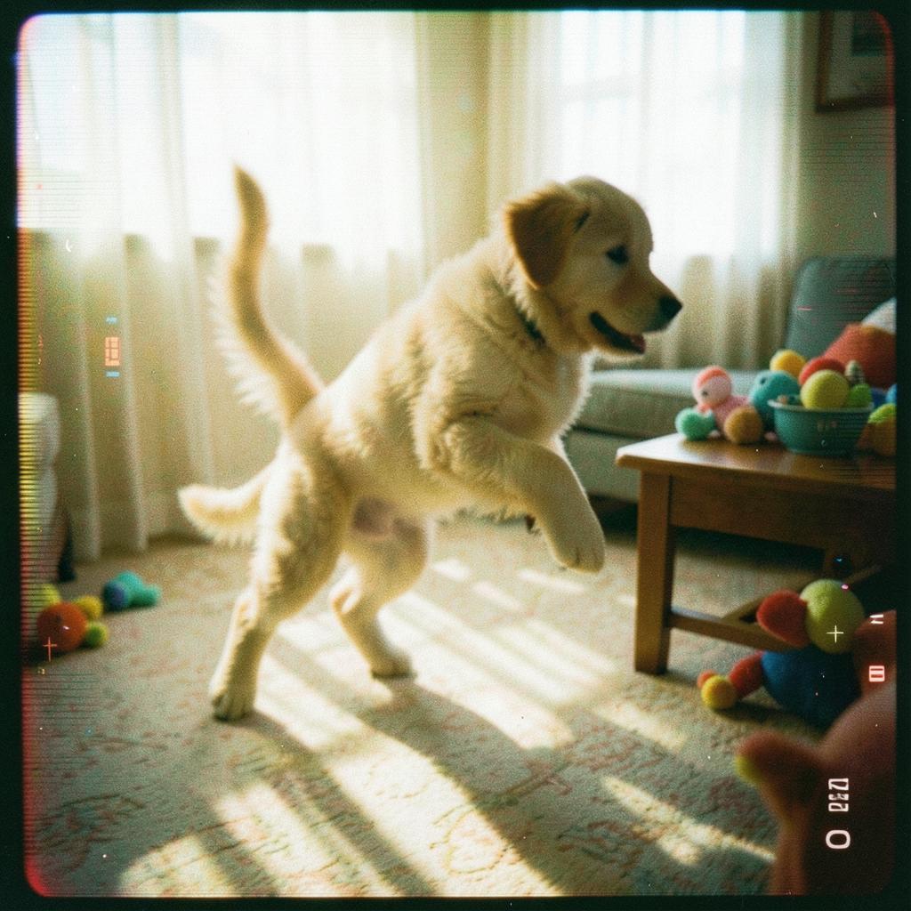 【ペット動画用】子犬がはしゃぐ場面に のイメージ